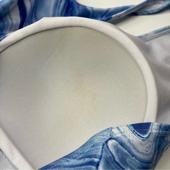 Nicole Miller Blue Tropic Swirl Print One Piece Racerback Swimsuit NWT Womens 3X - Picture 5 of 8